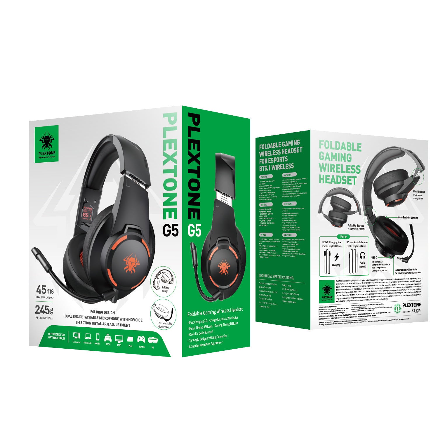 Wireless Bluetooth Subwoofer Sports Gaming Headset